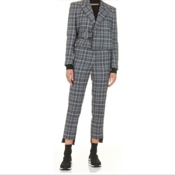 NWT MO&Co Short Checked Jacket w/ Tailored Collar - Picture 4 of 5